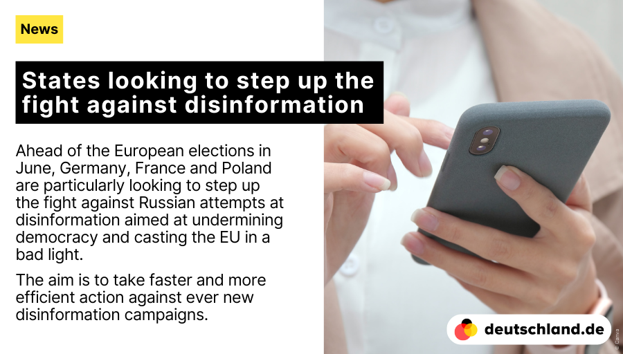 +++ States looking to step up the fight against #disinformation 🇩🇪 Here you will find the most important information on Germany's #foreignpolicy and international relations. 👉 spkl.io/6016425zA #NewsDE #Europeanelection #Germany #France #Poland