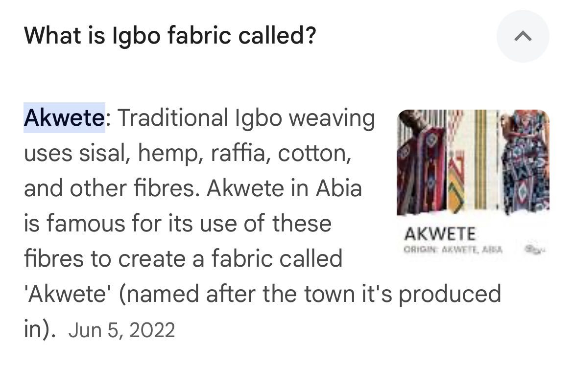 Some info on Nigerian fabric