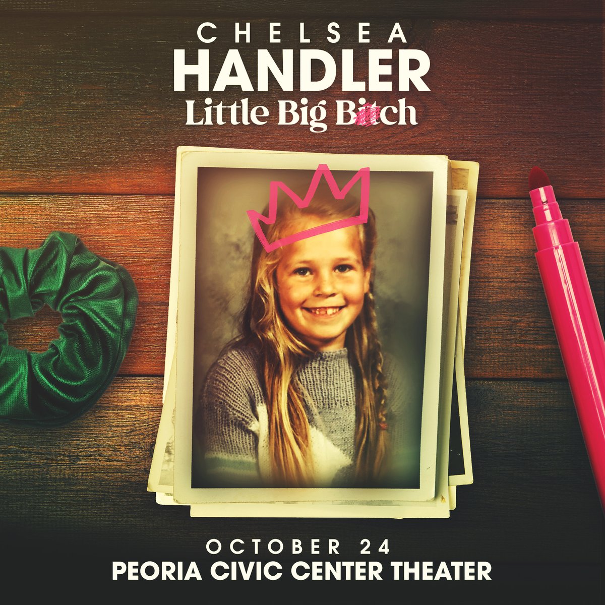 SHOW ANNOUNCEMENT – @chelseahandler will be performing at the Peoria Civic Center Theater on October 24, 2024! PCC Insider Presale starts Thursday, May 2 & Tickets are on sale Friday, May 3 at bit.ly/PCCChelseaHand… #PlaysinPeoria #peoriaciviccentertheater #chelseahandler