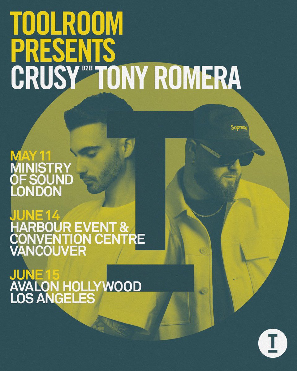 I’m going on an exclusive B2B tour with brother @TonyRomera & @toolroomrecords 💥💥💥 First one is 11th May at @ministryofsound , get ur tickets to all shows!!! 😉🤝