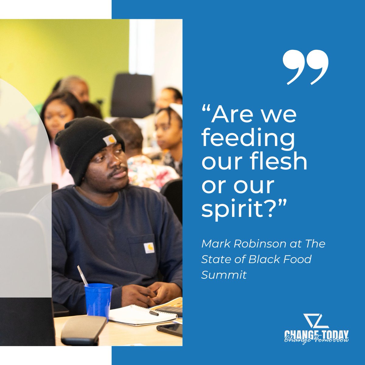 There were so many inspiring moments at The State of Black Food Summit. 'Are we feeding our flesh or our spirit?' Mark Robinson challenged us to think deeper about what we consume. Let's continue this important conversation and work towards a healthier future for all.