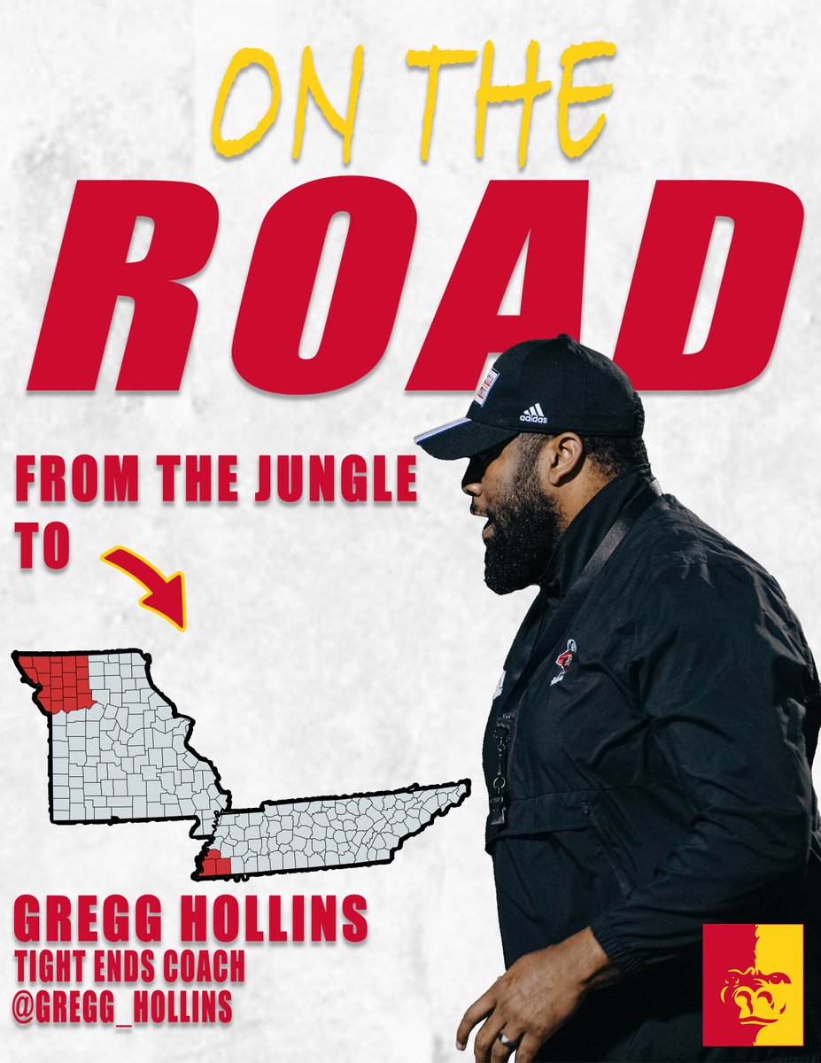 Calling all future Gorillas!!! @Gregg_Hollins is on the road!!! 🦍🏈🚘 #KOJ #GRIT