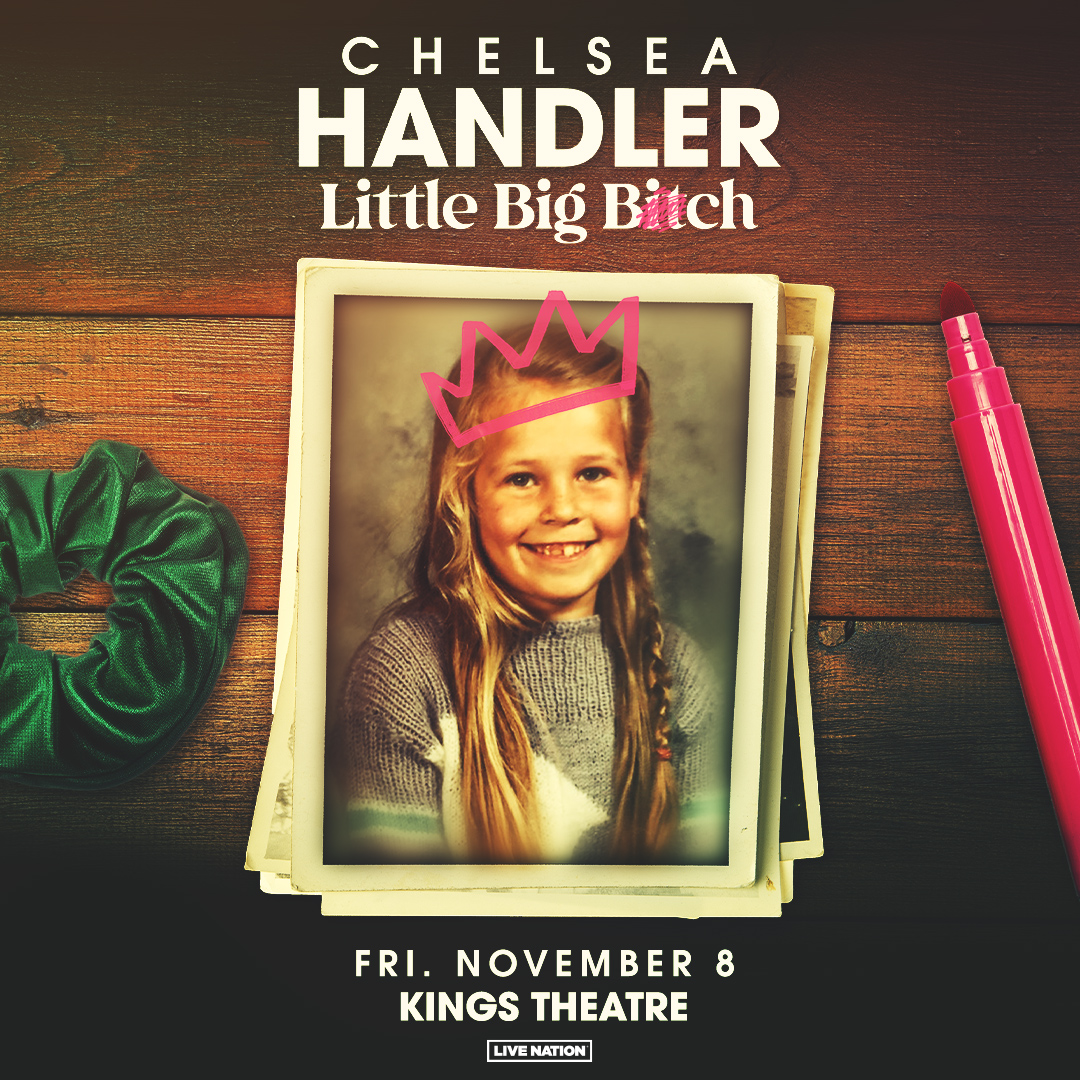 JUST ANNOUNCED: From little b*tch beginnings in New Jersey to Hollywood, @chelseahandler brings her Little Big B*tch tour to Brooklyn! On Sale: Friday at 10 am at bit.ly/44n146J Sign up for newsletter to get our pre-sale code tonight to gain early access on Thursday.