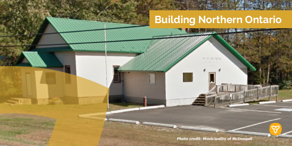 Through the @NOHFC, our government is providing $238,875 to the #MunicipalityOfMcDougall to update the #Nobel and #Waubamik community halls. Learn more about how we are investing in key municipal infrastructure in #NortheasternOntario: bit.ly/44jd35x