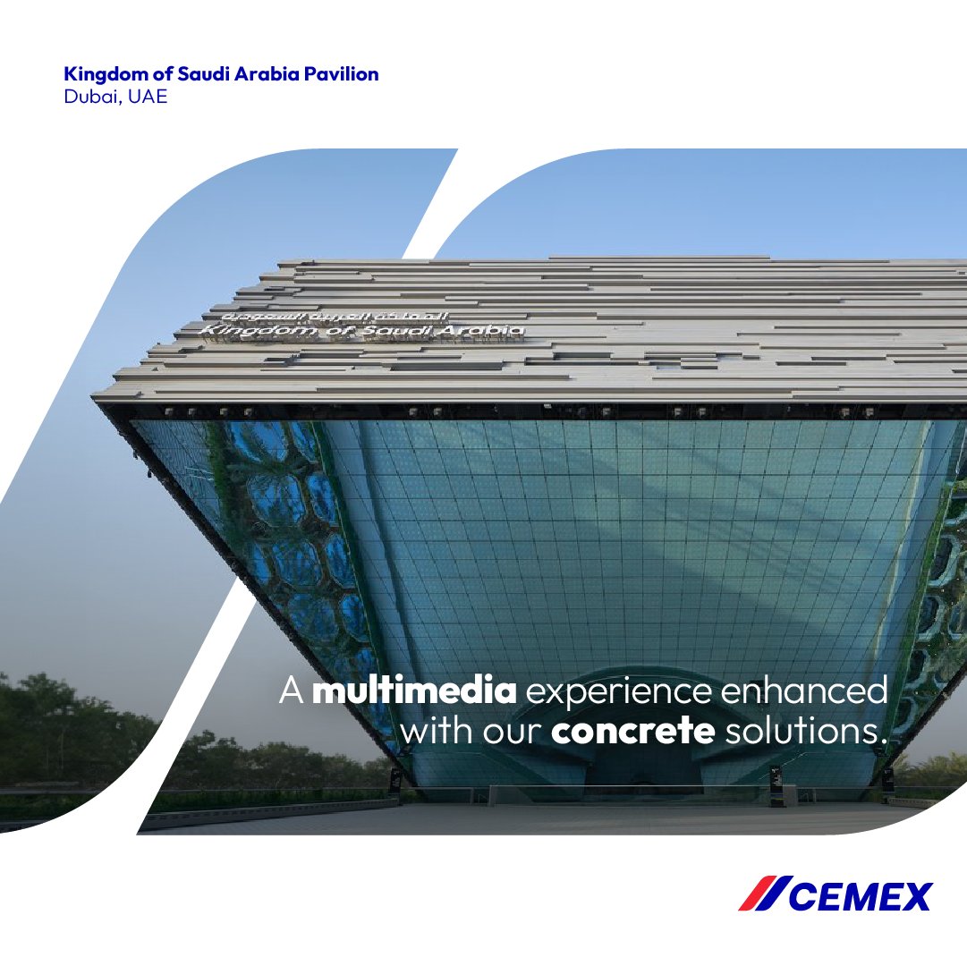 Standing at a 24-degree angle spanning across the area equivalent to two soccer fields, The Kingdom of Saudi Arabia Pavilion features innovation through its advanced multimedia tech integrated into its concrete structure. Learn more about our products at cmx.to/3EtyvZf
