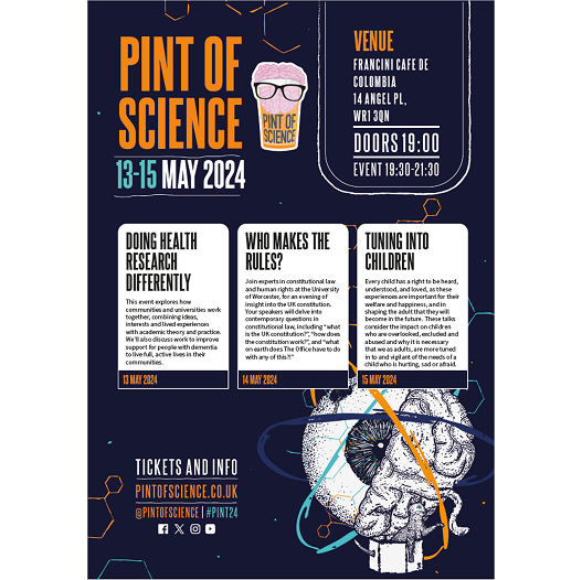 Looking forward to presenting as part of the Pint of Science festival in less than two weeks where we’re in the session on 13th May about ‘Doing Health Research Differently’. Please see the Pint of Science website for details about tickets #Pint24 pintofscience.co.uk/events/worcest…