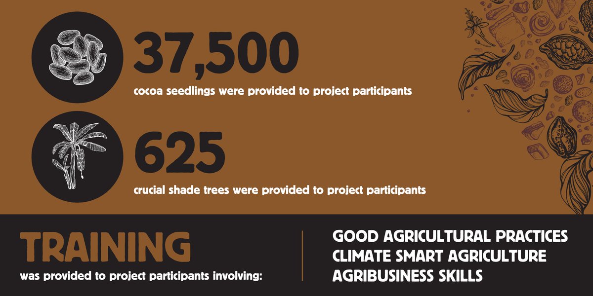 With the support CAYAT farmer Anita received with our Growing Fairer Futures project, she built her own cocoa farm and planted 500 vital cocoa and banana shade trees. 📈 View some of the project impacts in the infographic. Learn more ⬇️ lght.ly/efedm81 #charitytuesday