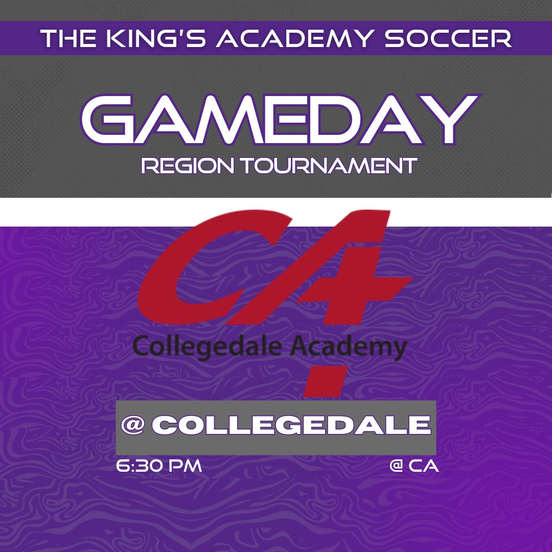 ⚽️ Soccer Gameday ‼️ 𝙍𝙀𝙂𝙄𝙊𝙉 𝙏𝙊𝙐𝙍𝙉𝘼𝙈𝙀𝙉𝙏 🆚| Collegedale Academy 📍| Collegedale Academy ⏰| 6:30 PM