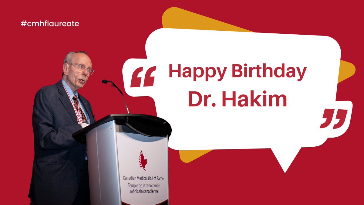 Birthday Alert 🚨 Share some birthday cheer with #CMHFLaureate Antione Hakim, MD PhD bit.ly/3LcQe8T