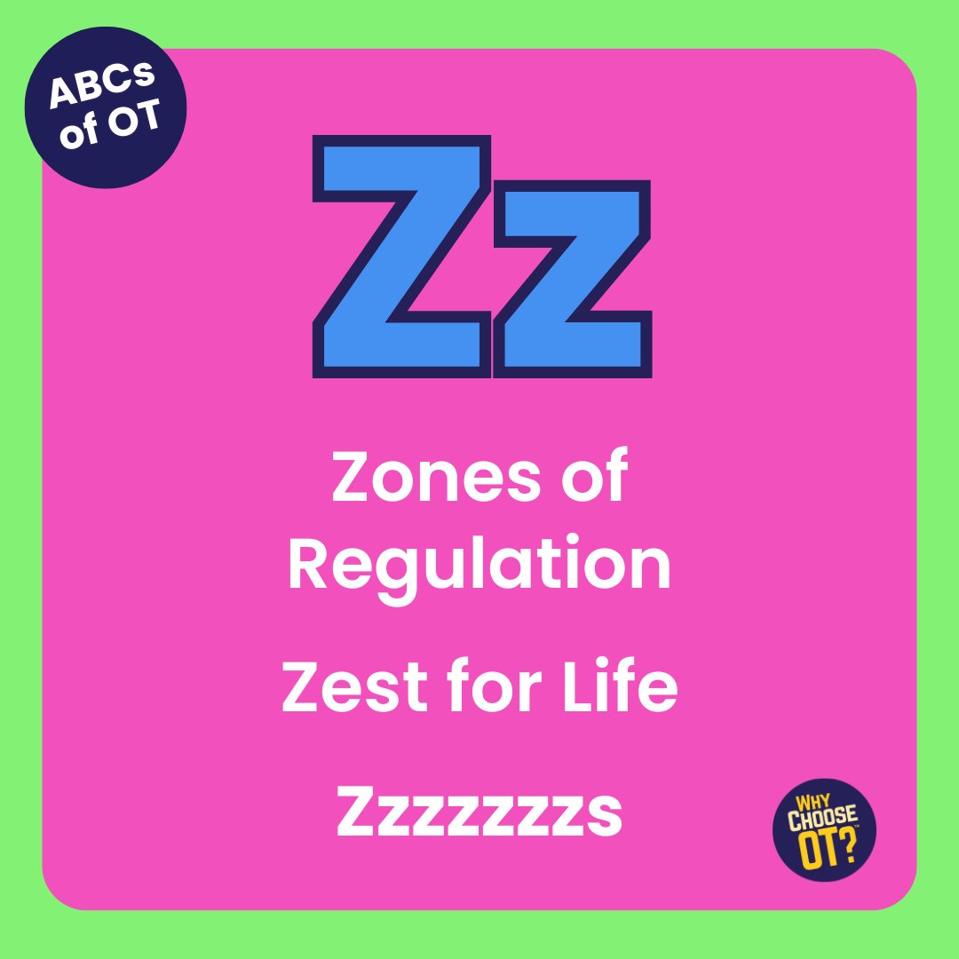 🎉 Wrapping up the Occupational Therapy Month celebration! Join us as we explore the final letter of the alphabet in @shannenmarie_ot’s #ABCsofOT challenge: 'Z'! #OccupationalTherapyMonth #WhyChooseOT #OccupationalTherapy #OTMonth