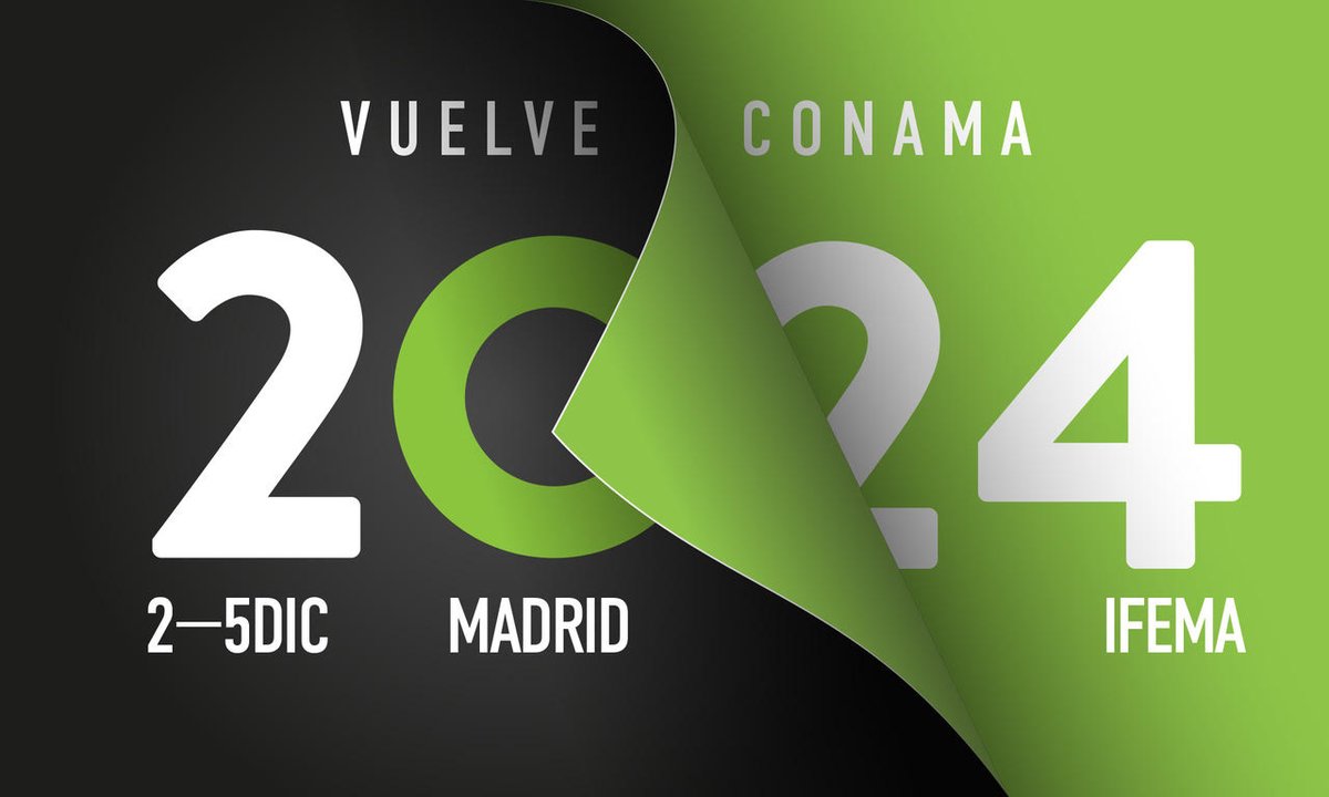 SomosConama's tweet photo. 🟢¡Reserva la fecha y no te pierdas esta cita!

Te esperamos del 2 al 5 de diciembre en el Congreso Nacional del Medio Ambiente #CONAMA2024.

Acude a esta oportunidad única para reflexionar sobre iniciativas en sostenibilidad, con profesionales a nivel nacional e internacional.

👉 https://t.co/w4iO9Ncef2