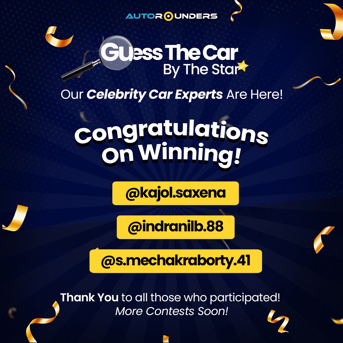 Winner Winner ‼️ Meet our #GuessTheCayByTheStar winners @kajol.saxena, @indranilb.88, and s.mechakraborty.41🥳 Thank You all for your continued support and for helping us reach 200K subscribers on YouTube! #Mumbai #Hyderabad #Pune #Thane #ThaneGBRoad