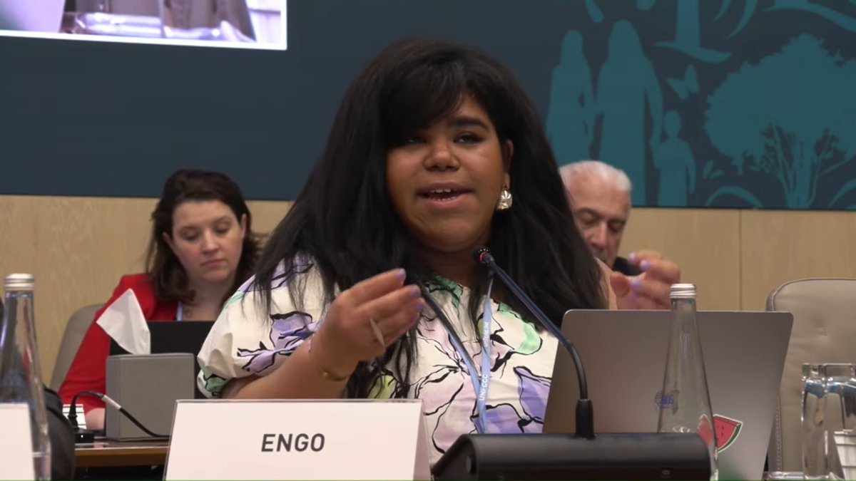 1/2. “We need financial support to engage [with the Board of the #LossAndDamage Fund]... we need announcements sooner. It was too late for some #CivilSociety people from the Pacific to be here.” @isa_bori of @ACEObservatory for ENGO, 1st #LossAndDamage Fund Board meeting.