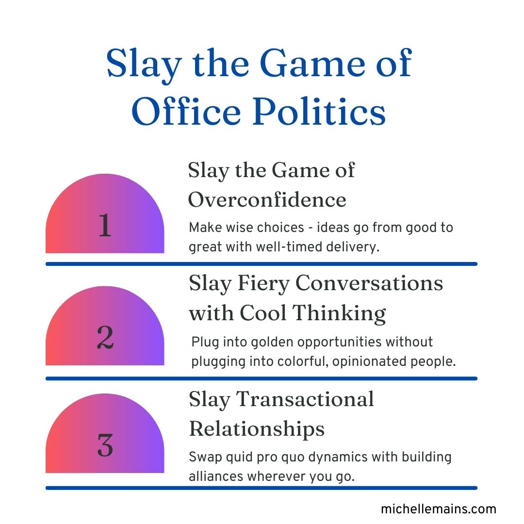 Did you miss the April series, 'Slay the Game of Office Politics'? Get caught up in 20 minutes with the podcast playlist.

#podcast: soundcloud.com/michellemains/…

#softskills #workskills #peopleskills #inspiration #selfconfidence #careeradvice