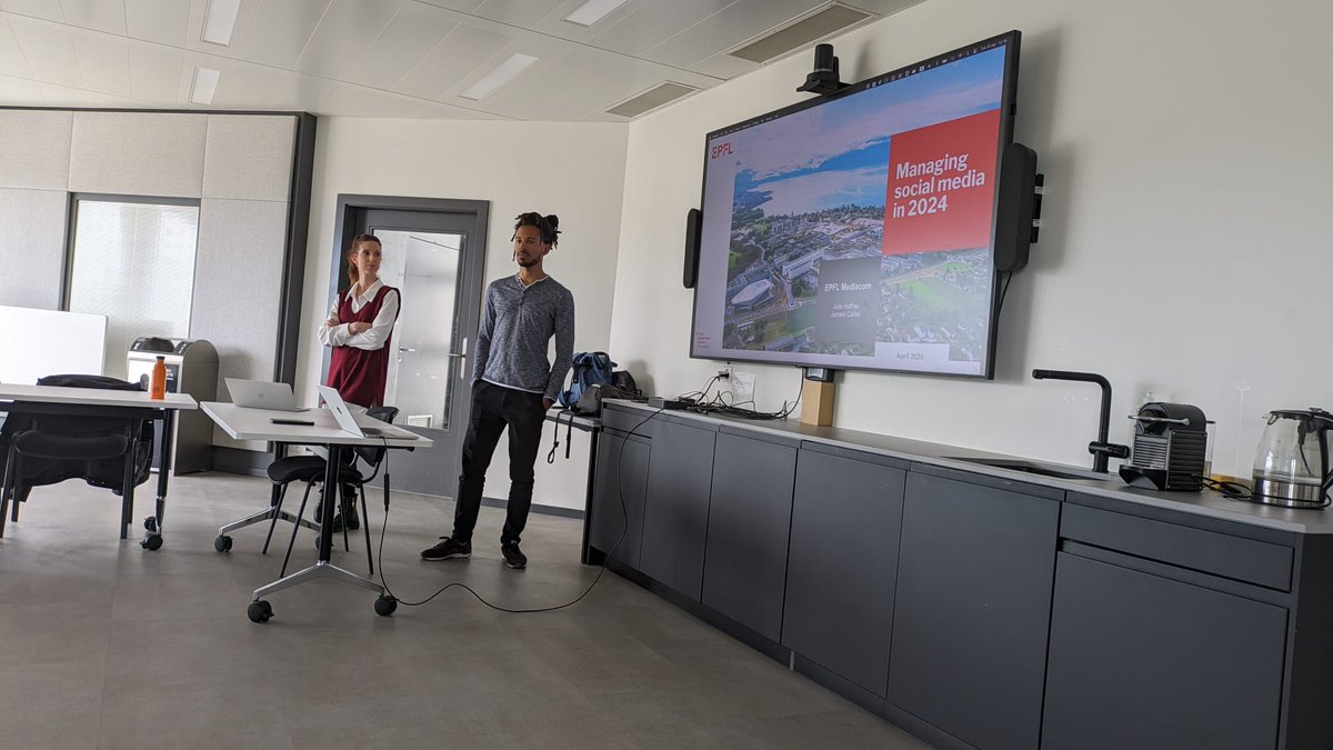 Today was the fourth IMX lunch of the year! Many thanks to Julie Haffner and Jamani Caillet from @EPFL Mediacom for their very insighful presentation entitled 'Managing social media in 2024'. #IMXlunches