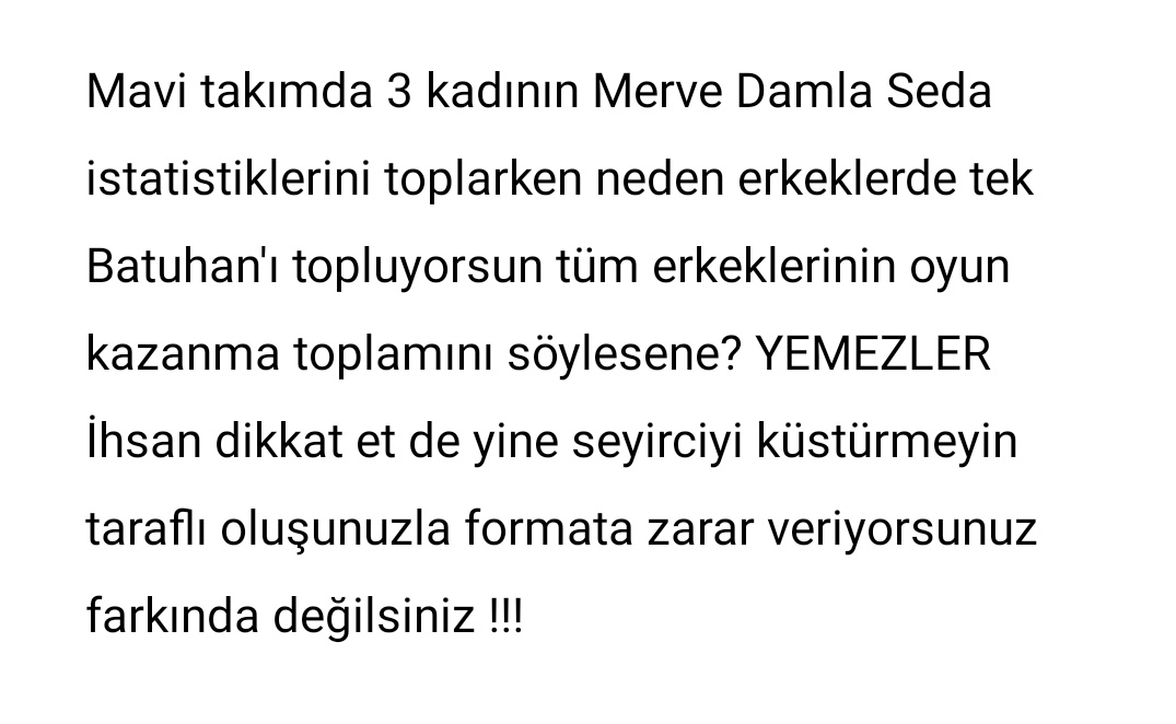 Rezil ettiniz kendinizi algılarınız batsın hakkımıza gire gire bir hal oldunuz git biraz matematik mantık falan çalış ekranda rezil olma
@acunilicali @Acuncom @tv8 @survivorturkiye @furkandede @tarkanihsan @survivorturkiye 
#BatuhanKaracakaya #SurvivorEkstra 
#SurvivorAllStar2024