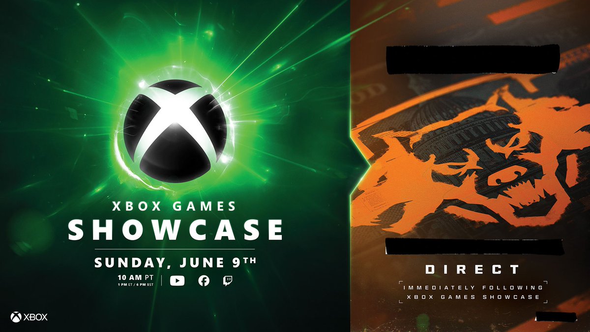 Xbox Games Showcase Followed by [REDACTED] Direct Airs June 9, 10 AM PT news.xbox.com/en-us/2024/04/…

'This will also be our first Showcase featuring games from our portfolio of studios across Activision, Blizzard, Bethesda and Xbox Game Studios, in addition to titles from our…