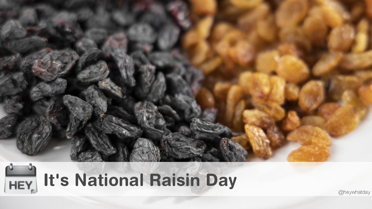 It's National Raisin Day! 
#NationalRaisinDay #RaisinDay #Raisins