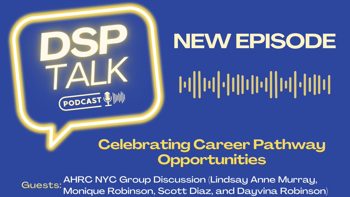 Out now: Hear from several @AHRCNYC employees as they talk about the professional opportunities offered to them in their work as DSPs. Learn more about how one can make a positive impact while growing their skillset in the profession. Available wherever you listen to podcasts.