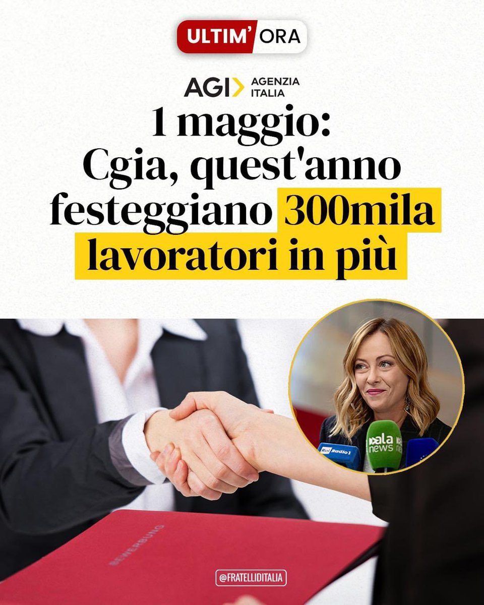 🔵 Quest’anno, il numero dei lavoratori in Italia è cresciuto di quasi 300mila unità, registrando un record positivo che restituisce un quadro occupazionale dinamico e in crescita. 

Le scelte politiche del #GovernoMeloni continuano a rivelarsi vincenti.