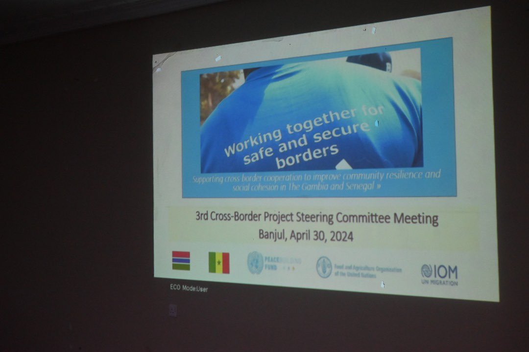 AKhdeim's tweet photo. Today we held the last Steering Committee meeting of the PBF cross-border project between the Gambia and Senegal implemented by FAO and IOM Gambia and Senegal. https://t.co/AVnZltP0Uo
