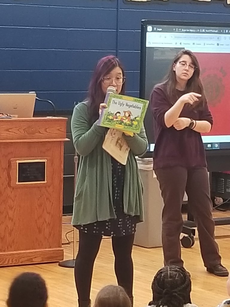So excited to have Grace Lin as our visiting author today.    It has been fun to share with our students that she and I went to the same school and celebrate how much she has accomplished in her career.
