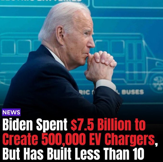 Where is Biden laundering $7.5B NOT spent on EV chargers?