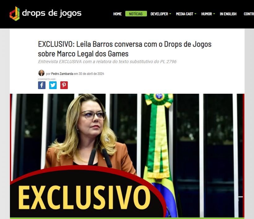 pedrosolidus's tweet image. Relatora do substitutivo do PL 2796, o chamado Marco Legal dos Games, a senadora Leila Barros (PDT-DF) era receosa de abordar o assunto até se inteirar completamente sobre as demandas do setor de videogames diante do poder público. #dropsdejogos +