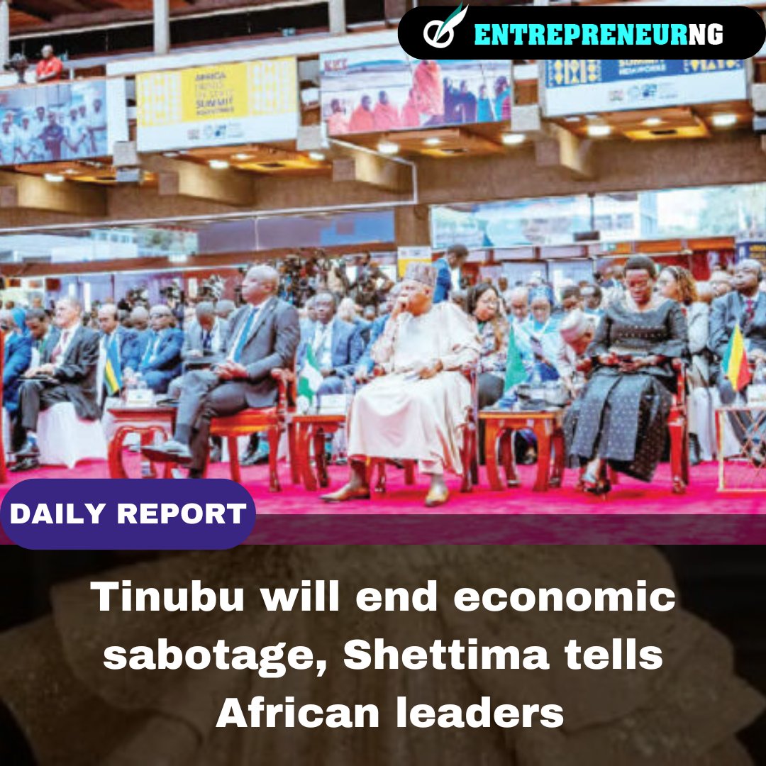 #PresidentTinubu is on a mission to put an end to economic sabotage and propel Nigeria into the digital economy powerhouse it is meant to be. VP Shettima's message at the African Heads of State and Government meeting in Nairobi.
👇🏽
entrepreneurng.com/tinubu-will-en…

#EntrepreneurNG