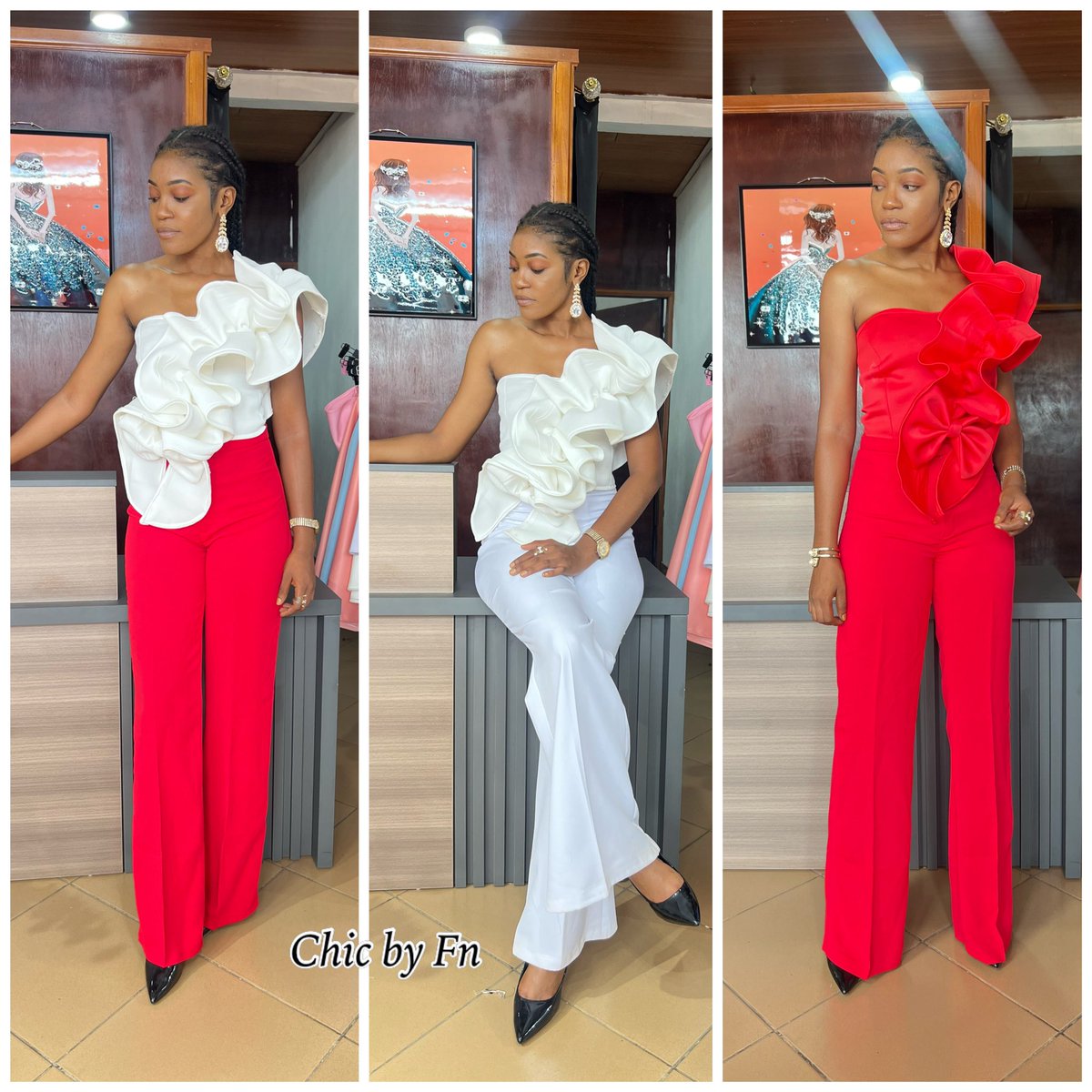 chic_by_fn's tweet photo. 𝙊𝙥𝙩𝙚𝙯 𝙥𝙤𝙪𝙧 𝙙𝙪 #rouge 𝙖𝙫𝙚𝙘 𝙣𝙤𝙨 #topdivas 🥰
Restez sensuelle, attirante, remarquable, glamour et surtout chic même étant dans votre lieu de services.
☎️ +237 657 851 244
📍Yaoundé Sonel Nsam
#Modechic #FemmeElegantenouvellecollection https://t.co/9ll1eExij9