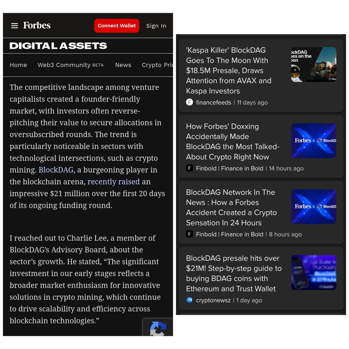 CrypticNationX's tweet photo. Hey Forbes @Steven_Ehrlich "director of research", if $Kas is useless, why need to promote kaspa-killer?
Context:
On odd day, publishes "Zombie projects" with #kaspa in it;
On even say, Forbes promotes 'kaspa killer' BlockDAG, a complete scam using keywords widely used in Kaspa. https://t.co/9OxI5NqrWd
