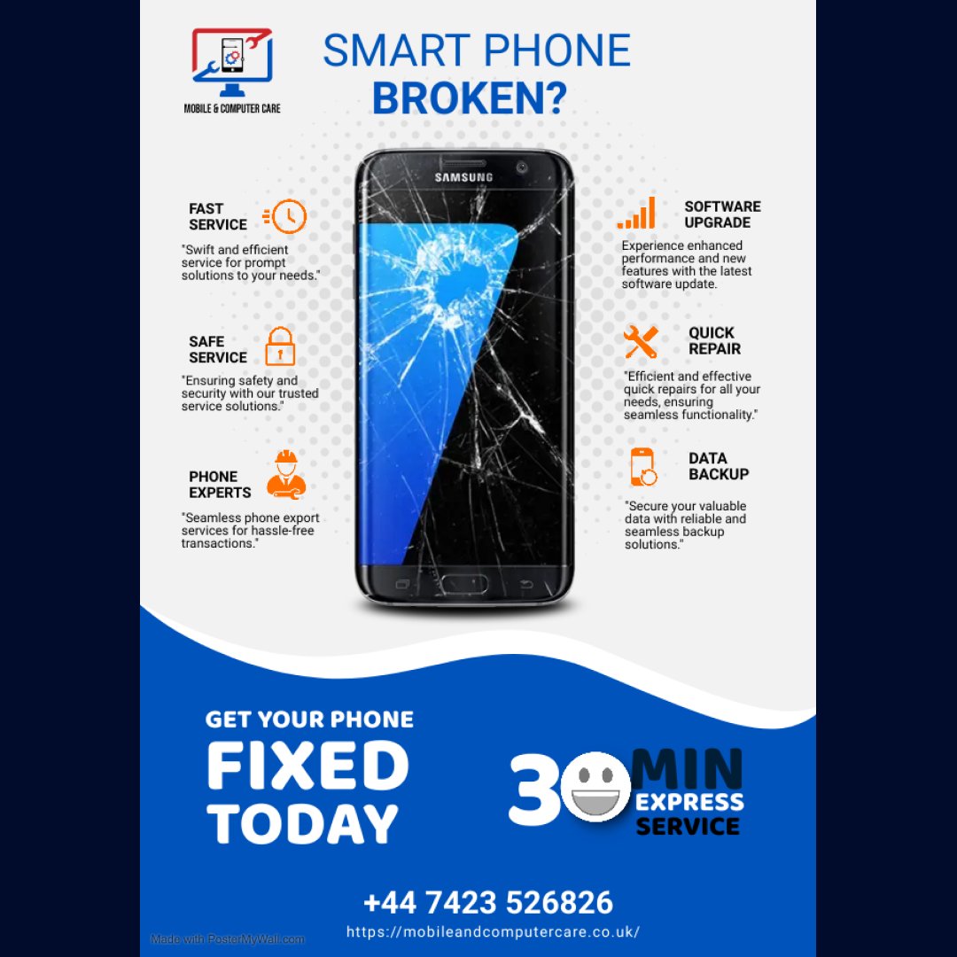 Our #team at Computer Care Bolton is here to #restore your #device to its #former glory. Get back to seamless #browsing &  #crisp #calls today!   #PhoneRepair #MobileRepair #TechRevival #MobileRepair #PhoneFix #SmartphoneServices #ScreenReplacement #MobileFix