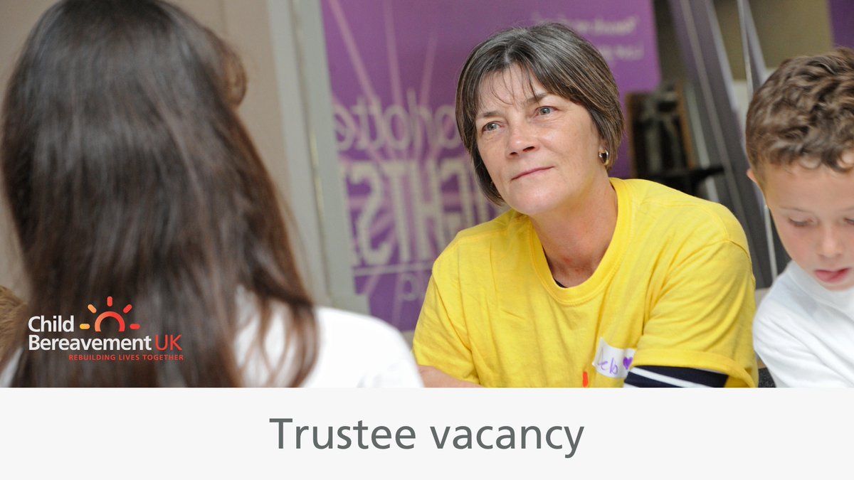 As a result of Trustees completing their tenure with the Charity, we now are seeking a new trustee to join our Board, with a particular focus on finance. To learn more about the role or to apply, please visit: childbereavementuk.org/trustee-vacancy