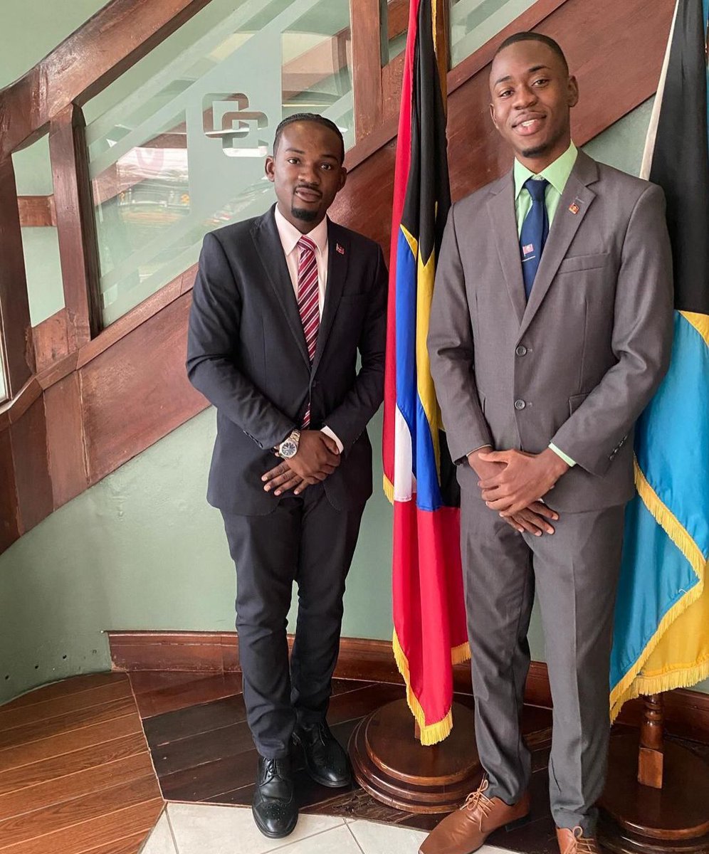 🚨Members Achievement Alert🚨Commendations goes out to Chrysean Jarvis (Youth MP St John's Rural South) and Esquire Henry, former Youth MP and Caricom/National Youth Ambassadors, who recently participated in the Caricom Climate Change &amp; Health Workshop in Guyana. 👏🏾✊🏾🌎