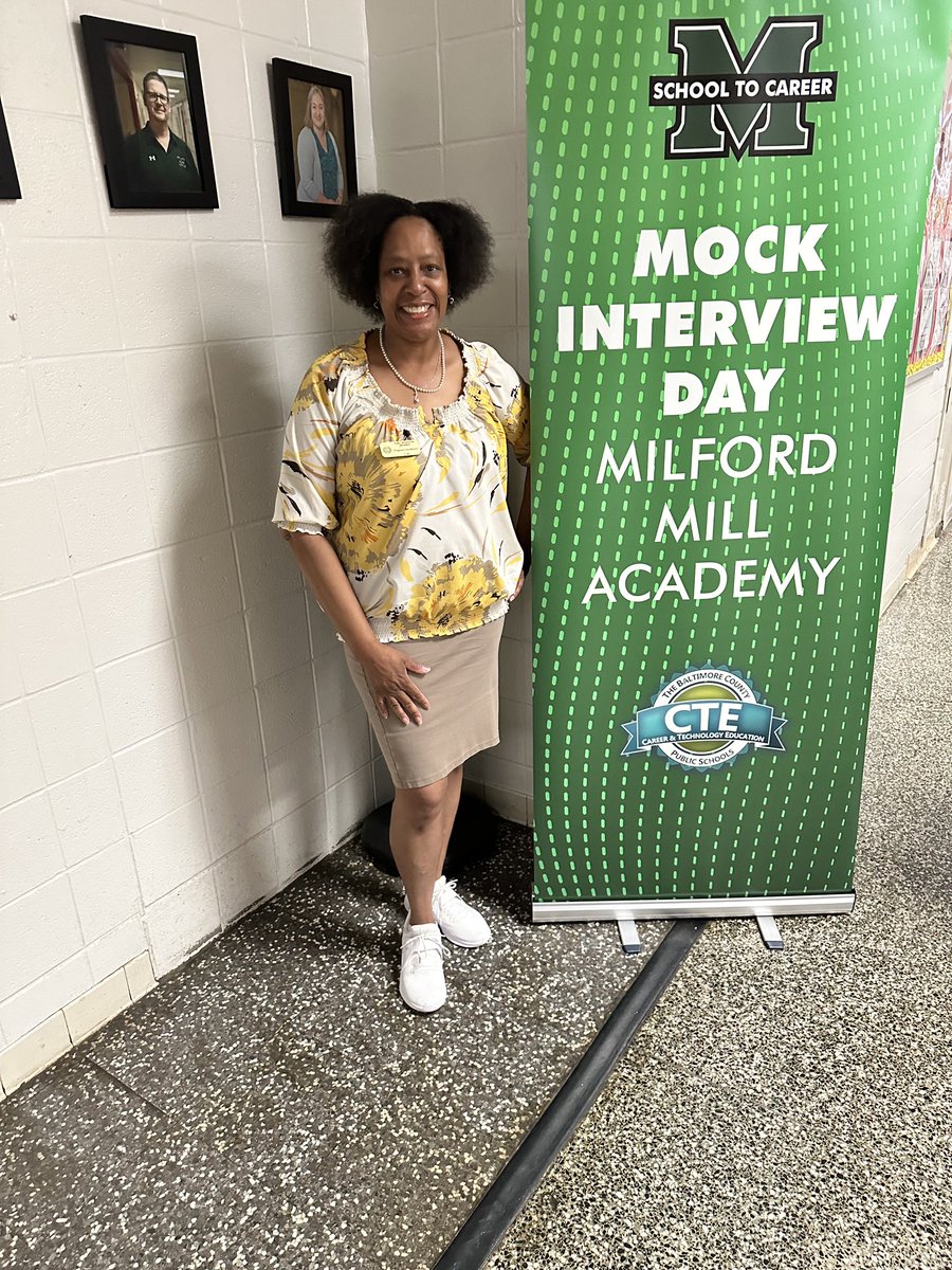@MilfordMillAcad @BaltCoPS Senior Mock Interviews Mrs. Henderson- Brown, did a great job coordinating this activity for our scholars to be prepared for their real life scenario. Thank you, for the invitation to participate! Baltimore County Public Schools