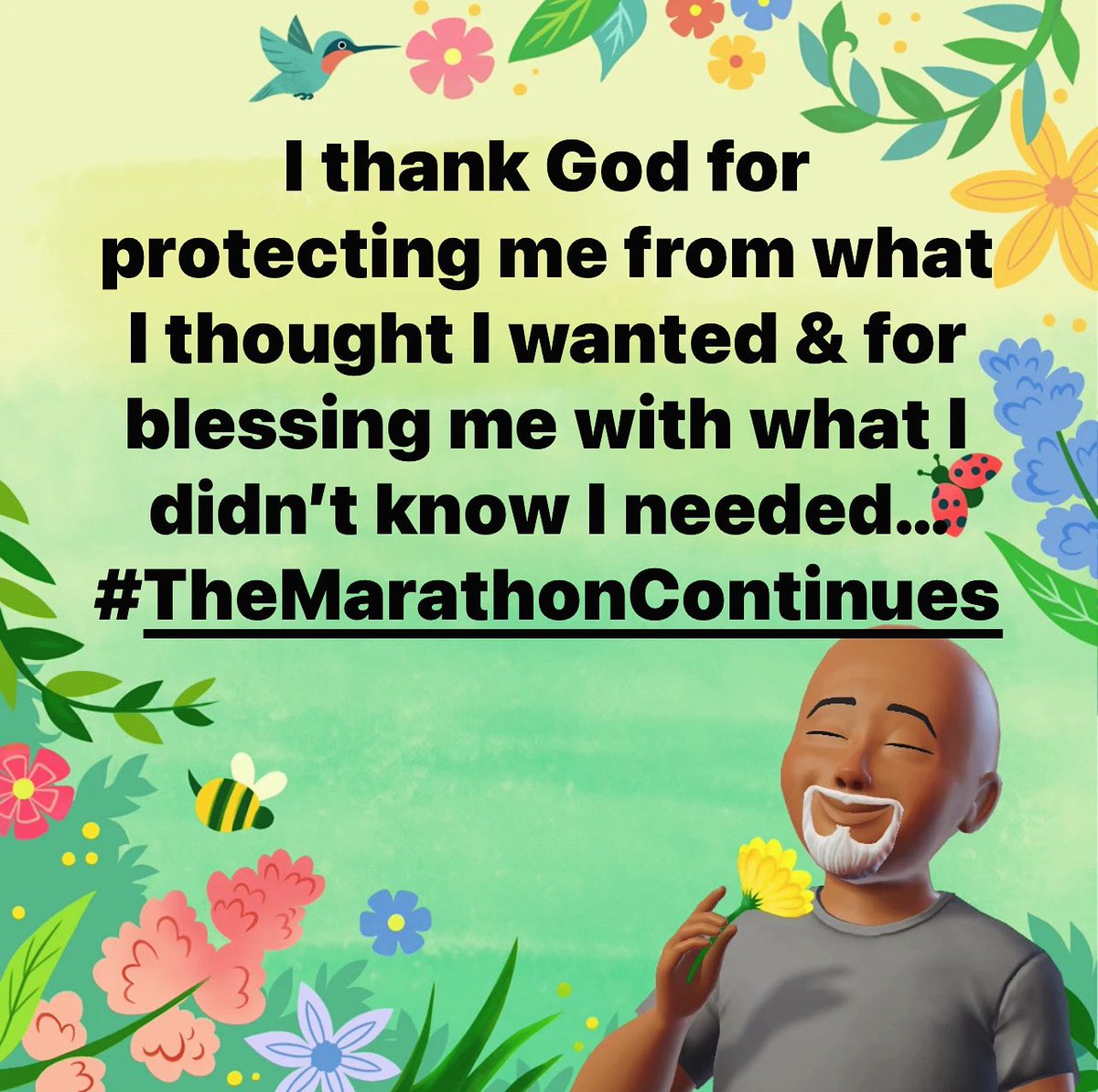 I thank God for protecting me from what I thought I wanted & for blessing me with what I didn’t know I needed… 
🦋🔥💪🏾🌱 
#KeepStackingSmallWins #FightForYourDreams #GodsPlan 🌺🌸🌼🌻#YouAreDestinedForMore #WorkInProgress #EmbraceTheJourney #OwnYourLife #TheMarathonContinues