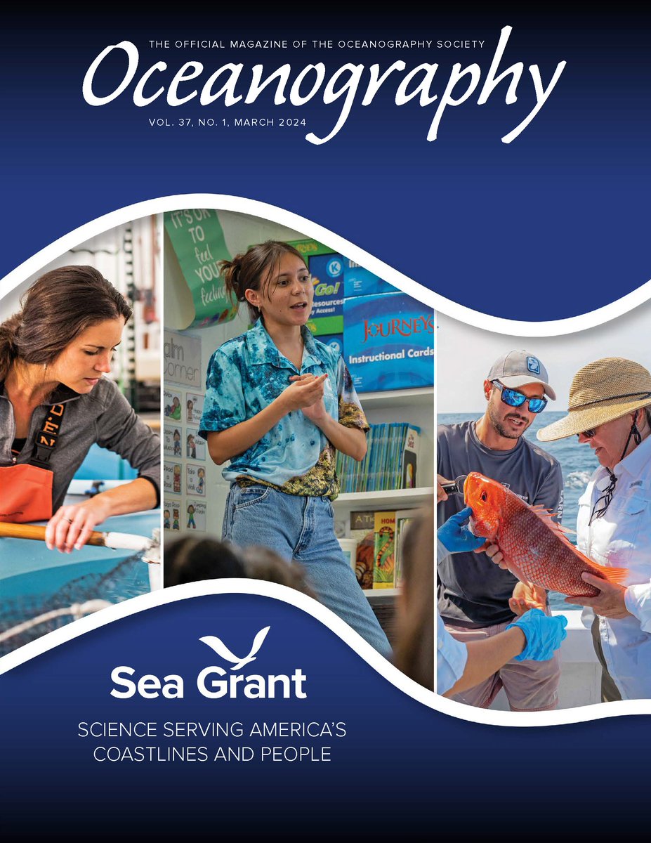 Sea Grant’s work in #coastal #communities across the US takes center stage in a special issue of @TOSOceanography journal. 36 featured articles from 175+ authors across the network cover diverse topics from #aquaculture to #MarineDebris.

Read the issue: tos.org/oceanography/i…