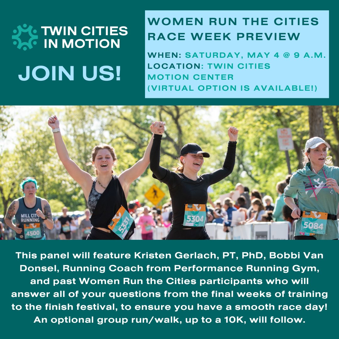 If you are new to our PNC Women Run the Cities event, or a veteran runner, this program is for you! We will also have a virtual option. Please indicate on the registration form whether you will participate in person or virtually. Register here: ow.ly/ssGv50RssCv