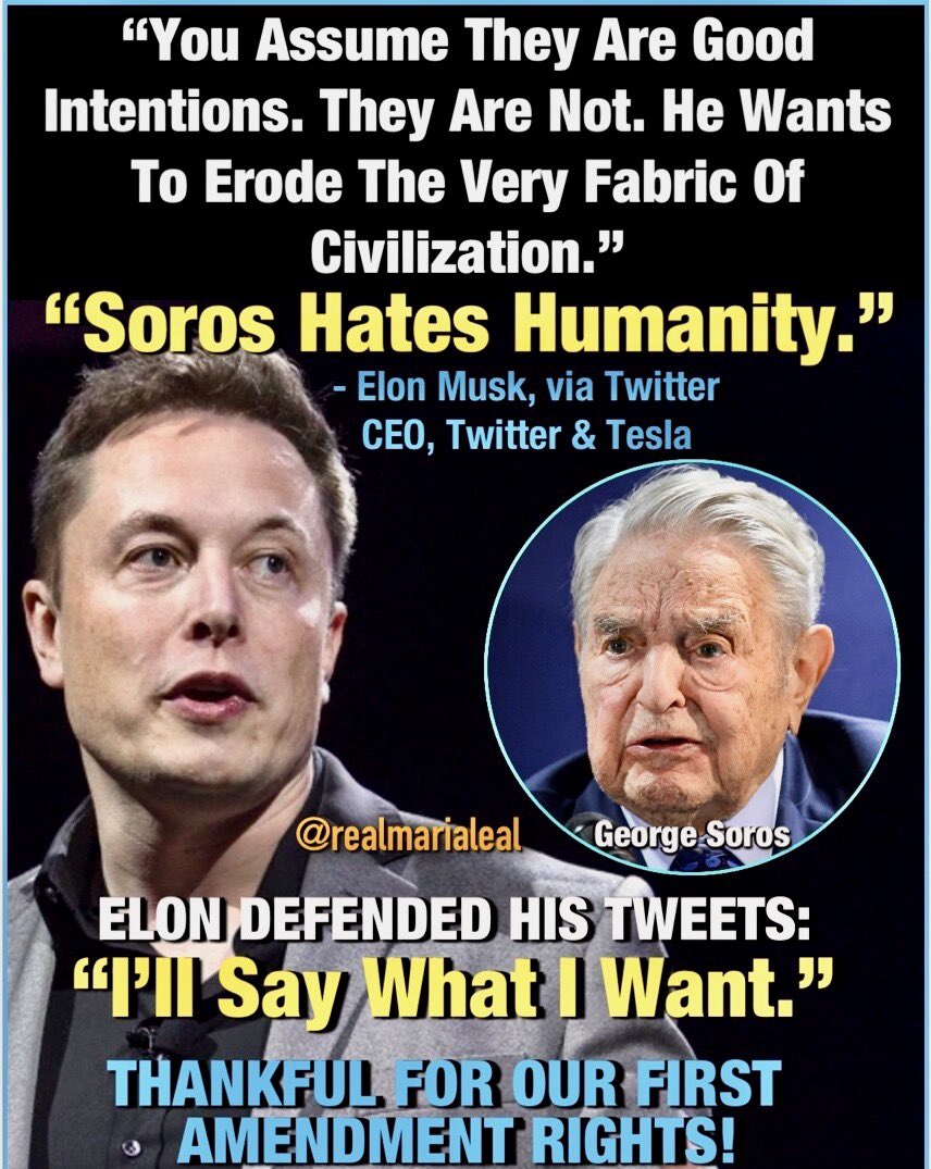 We Agree With Elon Musk! George Soros Is Pure Evil!