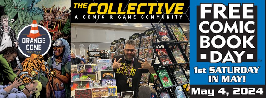 So, i am sorry for the late notice but you can find me at FREE COMIC DAY at The Collective: A Comic & Game Community!! I will have the newly printed GRANITE STATE PUNK: THE COVEN and COINS OF JUDAS - DOUBLE FEATURE and VOODOO NATIONS 4!!! Come out and see me!! @CollectiveCCG
