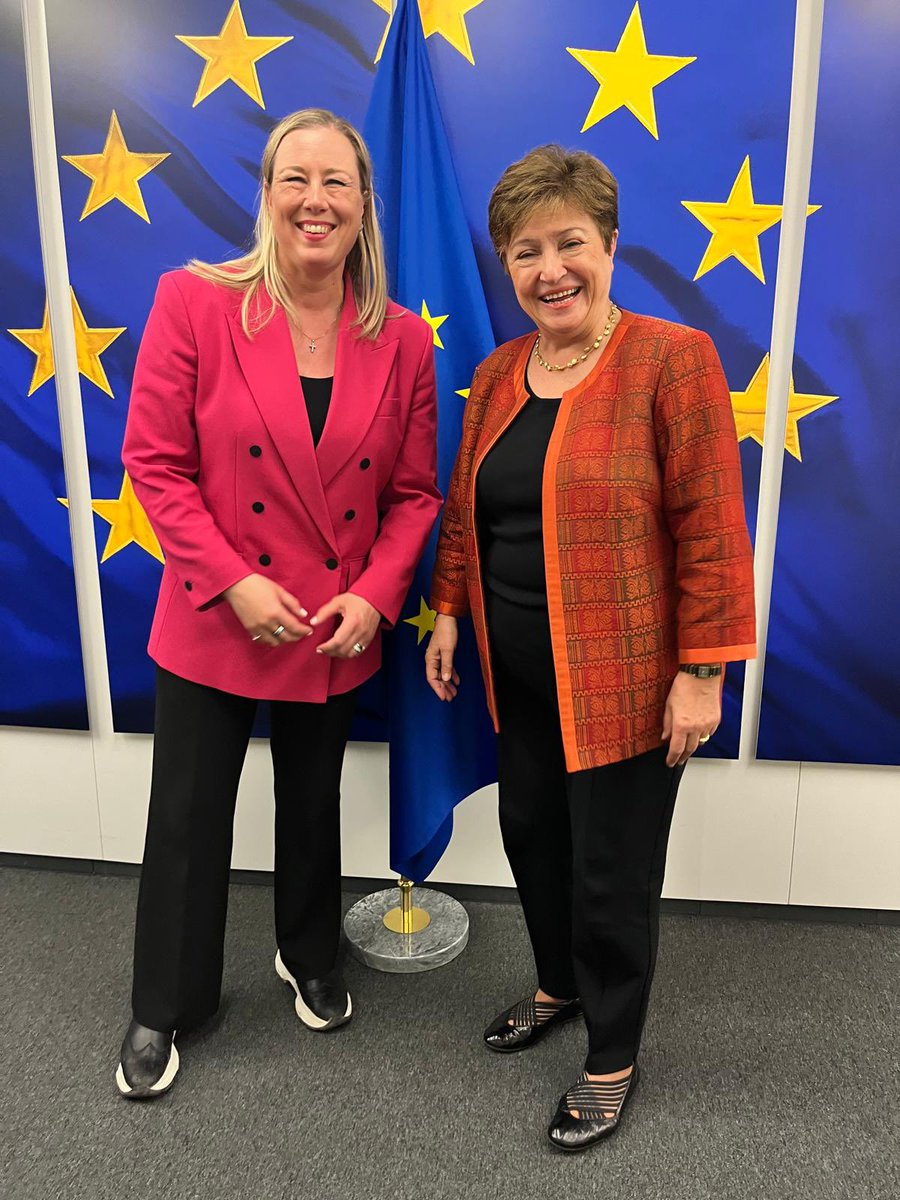 The European Union is a strategic partner of the IMF in areas such as capacity development and concessional financing. Today, I met with @EU_Partnerships Commissioner @JuttaUrpilainen to continue our close dialogue and thank the EU for its strong support for the most vulnerable.