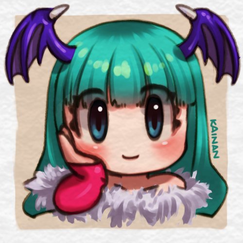 モリガン「多分私が知る中で一番モリガンに似ているカムクラさん()にフォローされたので、モリ」|かいなんのイラスト