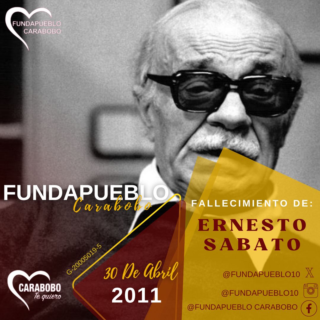 Ernesto Sabato  fue un escritor, pintor y físico argentino. Su obra narrativa consiste en tres novelas: El túnel, Sobre héroes y tumbas y Abaddón el exterminador