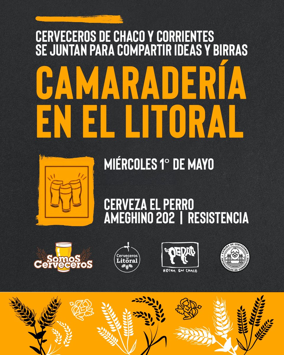 Mañana vamos a recibir a cerveceros y cerveceras de Chaco y Corrientes de @somoscerveceros @birradellitoral y @CaCeArC 🔥🎉 en una reunión de camaradería para intentar hacer un mundo mejor...