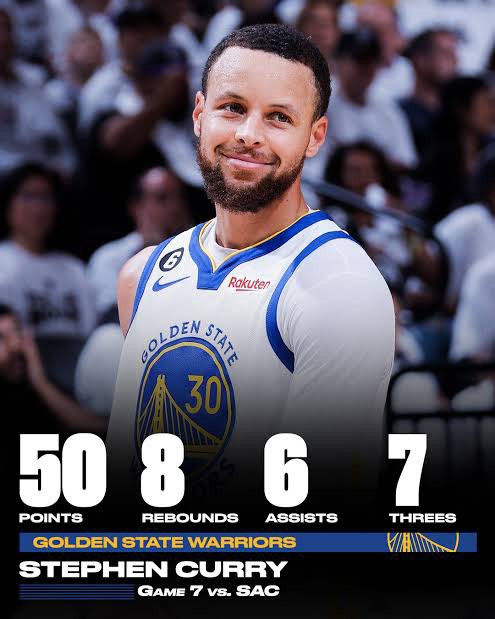 WarriorsMuse's tweet photo. Game 7 happened a year ago today, and it was a MOVIE.

- Steph broke the (then) record for most points in a Game 7 with 50

- Steph broke the record for most 4th quarter points in a Playoff series

- Steph became first player to record 20+ from 3 and 20+ points in the paint in the same game

- Steph scored 28+ in every game of a 7 game series and won series (only MJ and LeBron have done this last 30 years)

- Steph became one of two players to drop 50 points in a Playoff game over the age of 35

- Looney with 21 rebounds

- Most watched 1st Round game since 1999

- Most watched non-WCF/Finals game of the past decade