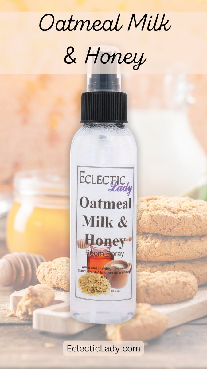 We are featuring our Oatmeal Milk and Honey fragrance on the National Oatmeal Cookie Day! Make your space smell like your grandma’s kitchen (in a good way). 

#oatmealcookieday #oatmealcookies #oatmealmilkandhoney #eclecticlady #celebrateeveryday