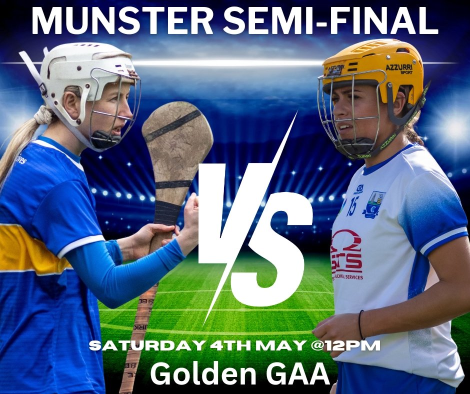 ⚠️ Saturday's @MunsterCamogie Semi-Final will now take place in Golden GAA