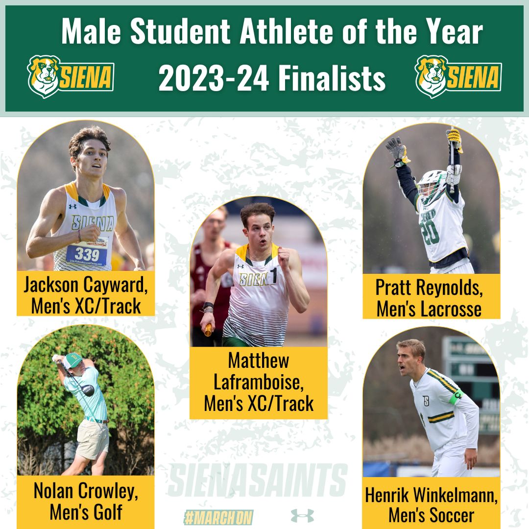 🤩🏅 #TheBernies return TONIGHT! Introducing the finalists for our 4⃣ major awards Stay tuned as all of our award winners are announced later today! #MarchOn x #SienaSaints
