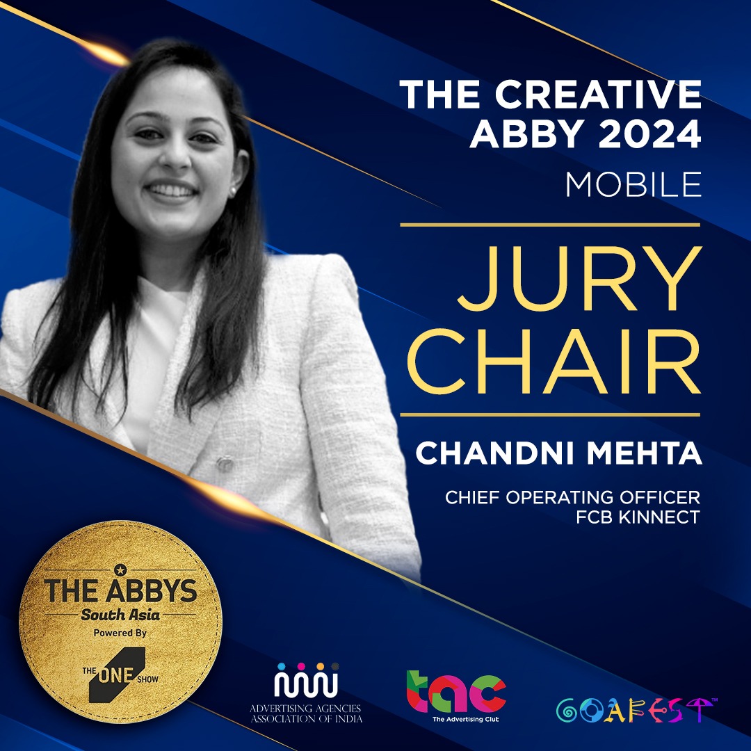 Introducing Chandni Mehta, Chief Operating Officer of FCB Kinnect, renowned for her strategic prowess and industry insights. Excited to have her expertise on board as a jury member for the 2024 ABBY Awards!