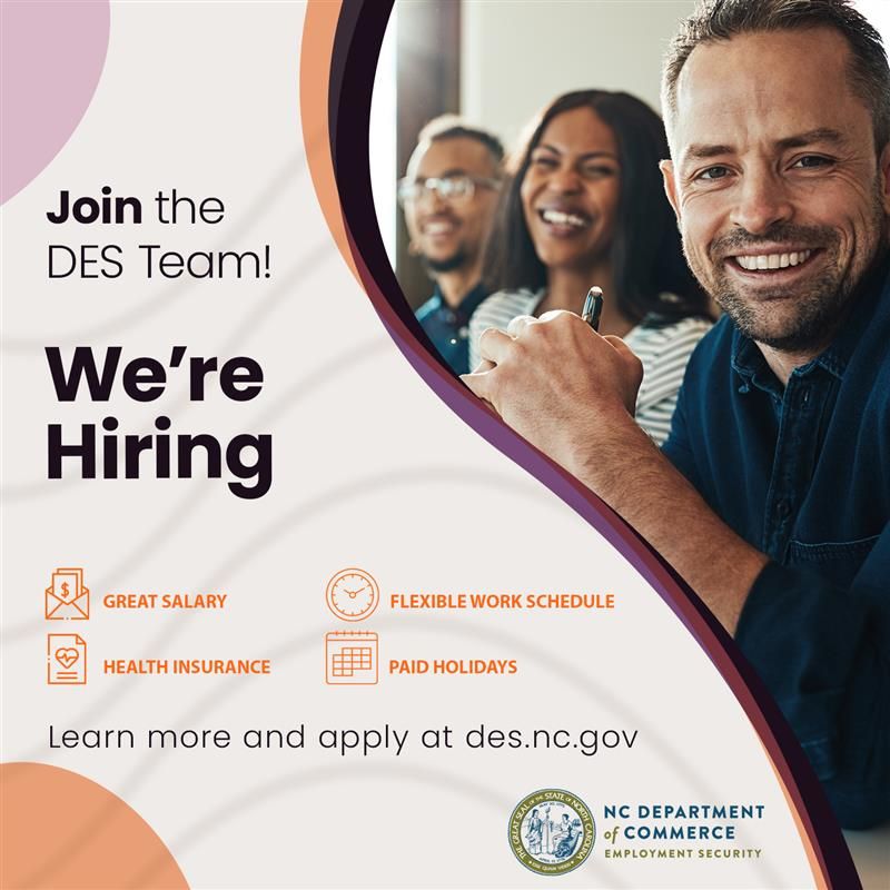 Come join our team! #NCDES currently has a position available:

Accounting Technician III - closes May 6

Apply today at buff.ly/3y0V87C 
#Work4NC #hiring #jobopportunities #joinourteam #NC 

@ncacpa